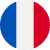 The flag of france in a circle.